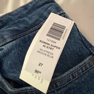Rowan Super High Straight Jeans - Medium Blue